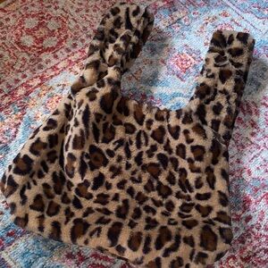 Sherpa Cheetah Print Purse